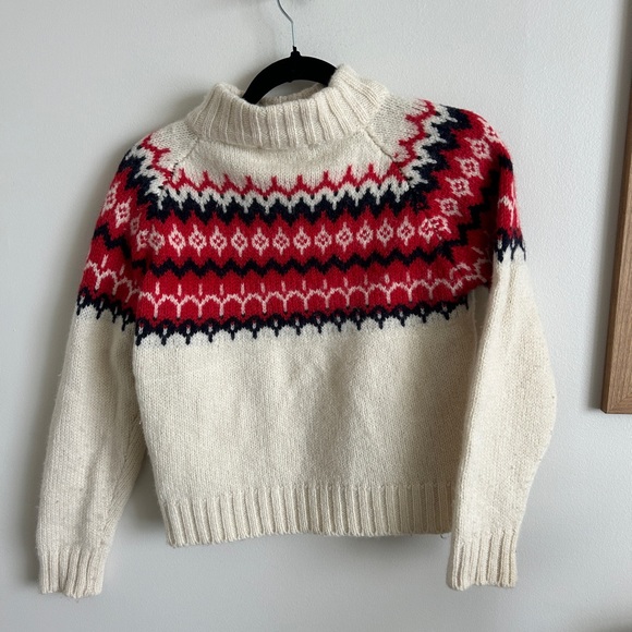 & Daughter - Wool Ferile Print Sweater - Made in Britain & Ireland - Picture 1 of 5